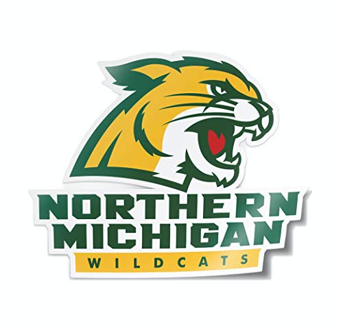 Northern Michigan Wildcats Car Decal - 4x4 Inch Weatherproof Vinyl Sticker