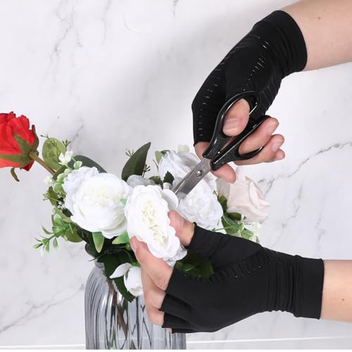 Copper Compression Gloves for Arthritis Relief - Fingerless Design