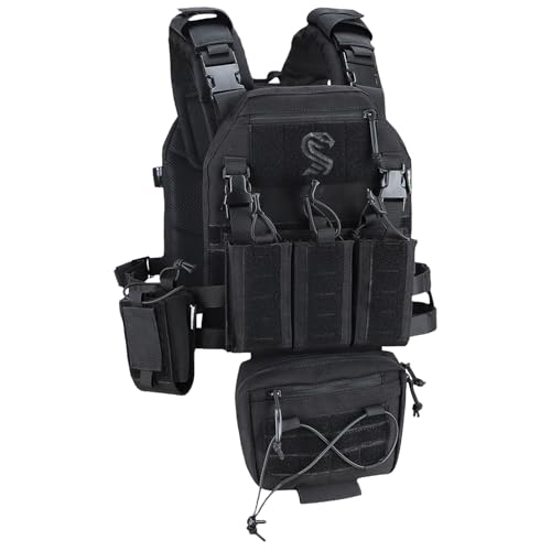 Tactical Airsoft Vest for Men - Molle Modular Design, 1000D Nylon