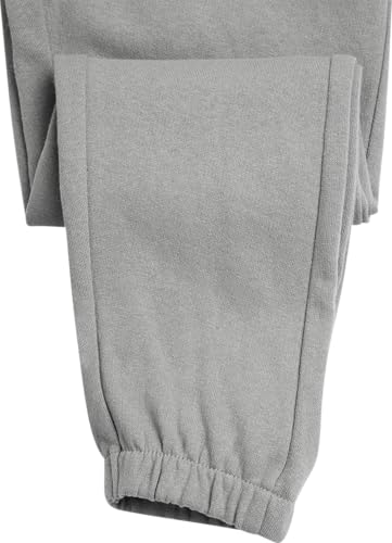 RBX Boys Sweatpants 2-Pack Soft Fleece Joggers Elastic Waist Pockets Light Grey Heather 14-16