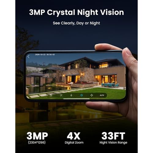 ieGeek Security Cameras Wireless Outdoor Pan Rotating 180¡Æ Home Security Cameras, 2.4G WiFi Camera Battery Powered with 2K Color Night Vision, Smart AI Detection, 2-Way Audio, Local/Cloud Storage,IP65