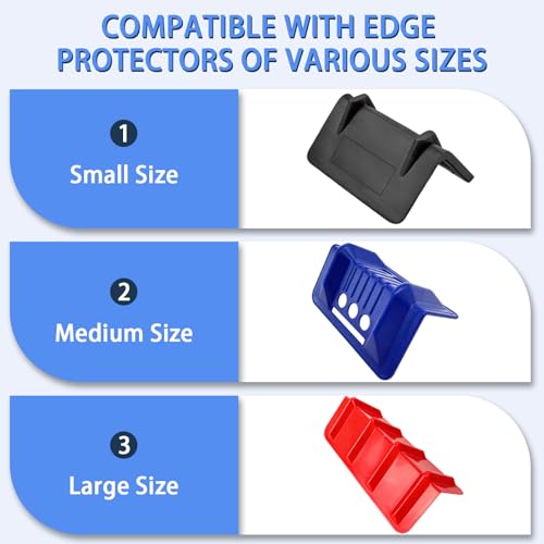 Edge Protector Pole for Flatbed - 4.3-8.7ft Black, Stainless Steel V-Head