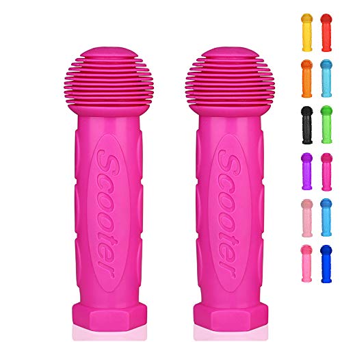 Kids Scooter Handlebar Grips - Rose Red, Soft & Anti-Slip