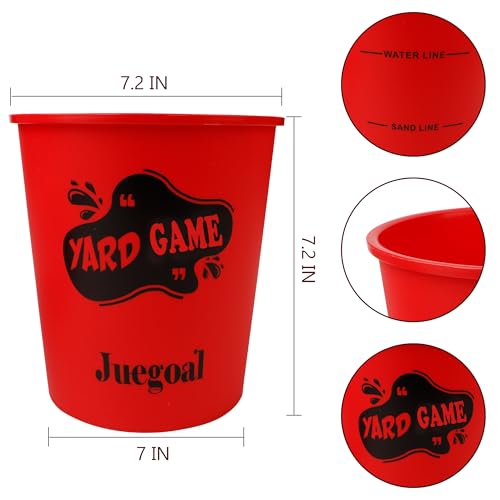 Outdoor Giant Yard Pong Game Set - Red Toss Game for Beach & Camping