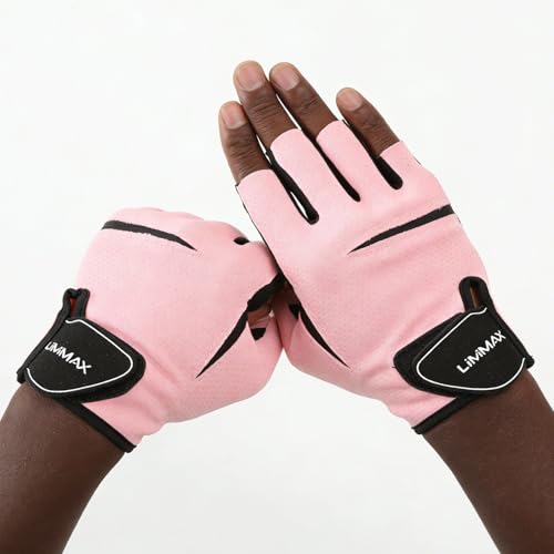 Workout Gloves for Weight Lifting & Cycling - Pink, Medium