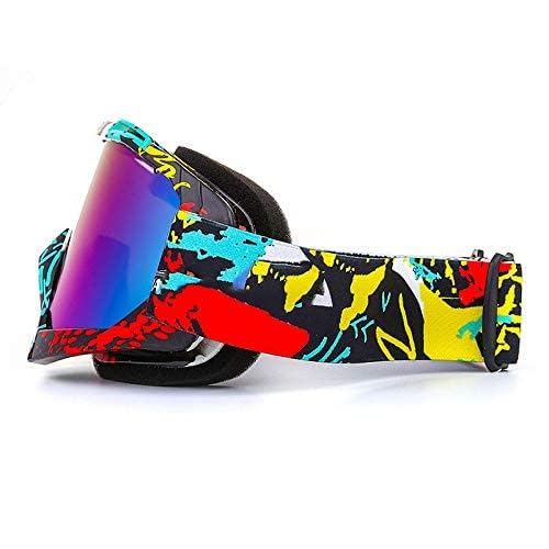 Zsling OTG Ski Snow Goggles Blue - UV Anti-Fog Protective Goggles for Men Women Youth