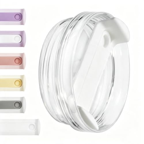 40oz Tumbler Replacement Lid with Leak-Proof Accessory Kit - White/Transparent