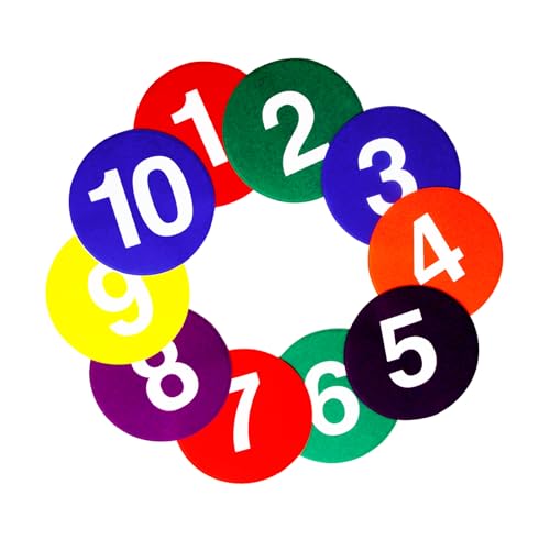 9 Inch Anti-Slip Spot Markers - 10 Waterproof Poly Dots for Training