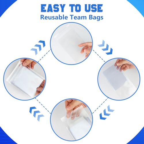 DEDC 200Pcs Team Set Bags Resealable Card Holder for Semi Rigid