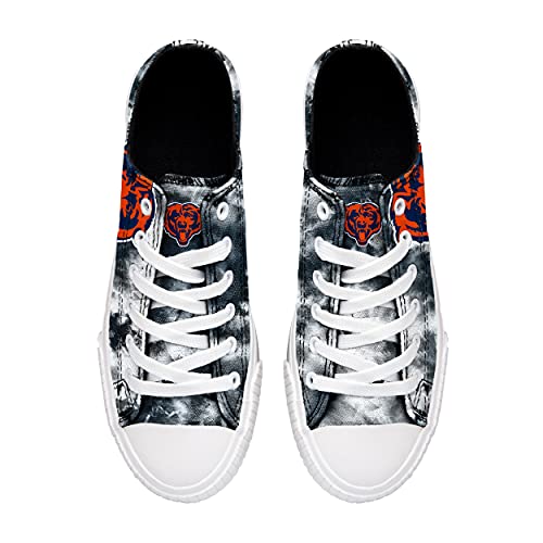 Chicago Bears Tie Dye Low Top Canvas Sneakers for Women
