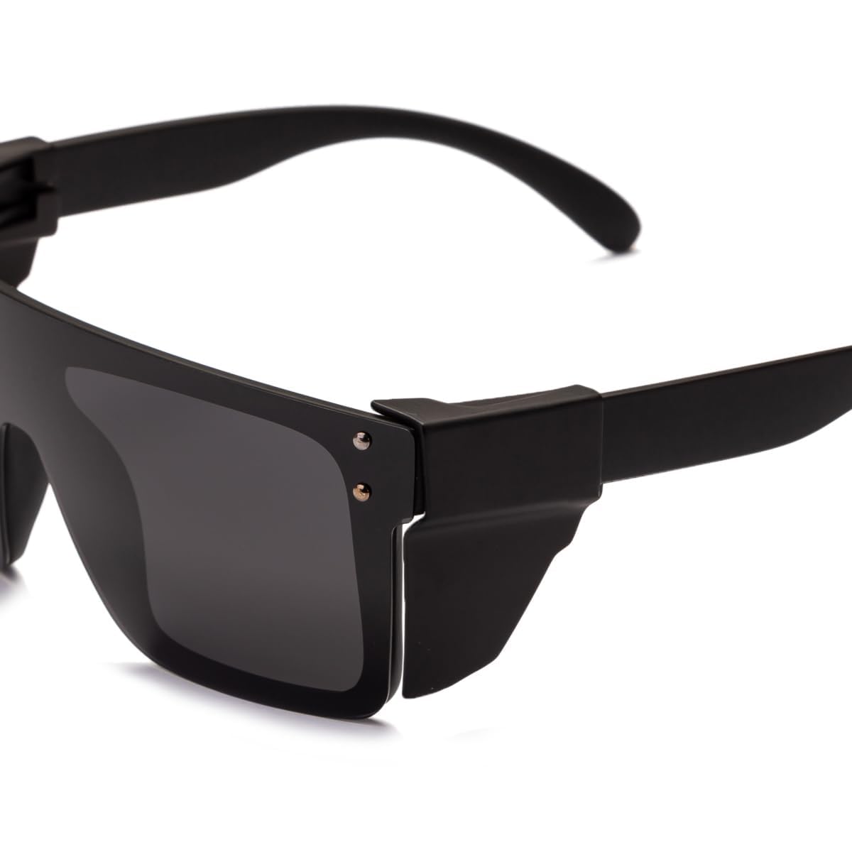 BEASVFE Z87 Polarized Safety Glasses Sunglasses Smoke Grey Lenses,Wrap Around Frame, Unisex Sunglasses for Men and Women (Smoke)