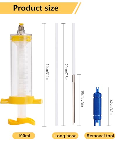 Tubeless Tire Sealant Injector - 120ml with Push-in Connector