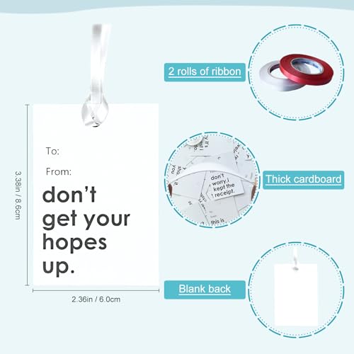 Funny Gift Tags - 18pcs White Sarcastic Gift Labels