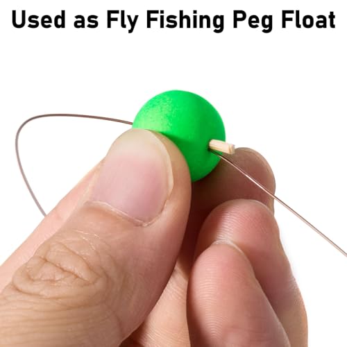 Fishing Rig Floats - 30 Pack Foam Floats 3/5" Green
