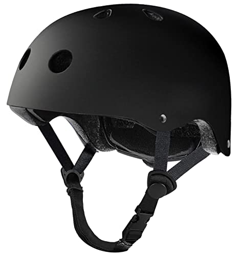 Skateboard Helmet with Impact Resistance - Black, Large