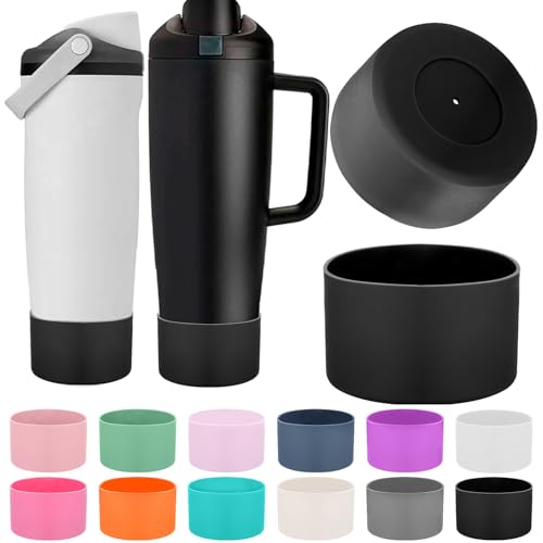 Silicone Protective Boots for Owala 30oz & 40oz Bottles - Non-Slip & Scratch-Resistant (Black)