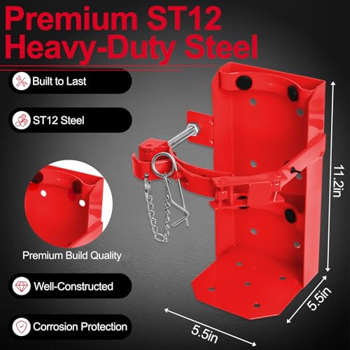 Fire Extinguisher Mount for 5 lb & 10 lb Extinguishers? Heavy-Duty ST12 Steel Wall Bracket, Rust-Resistant Powder-Coated Finish, Adjustable Straps, Replaces Amerex 809, Ideal for Home, School, Garage