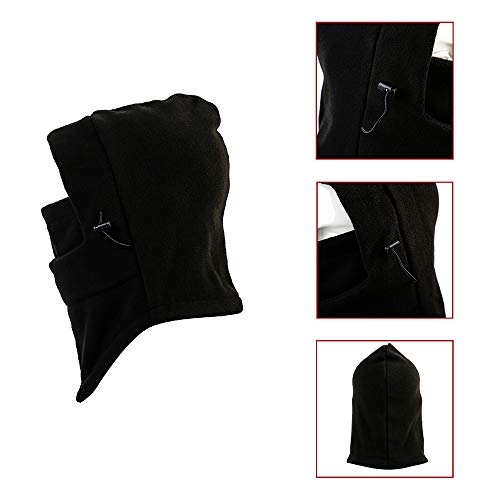 HIG 2-Pack Windproof Winter Balaclava Ski Masks for Men & Women, One Size, Black