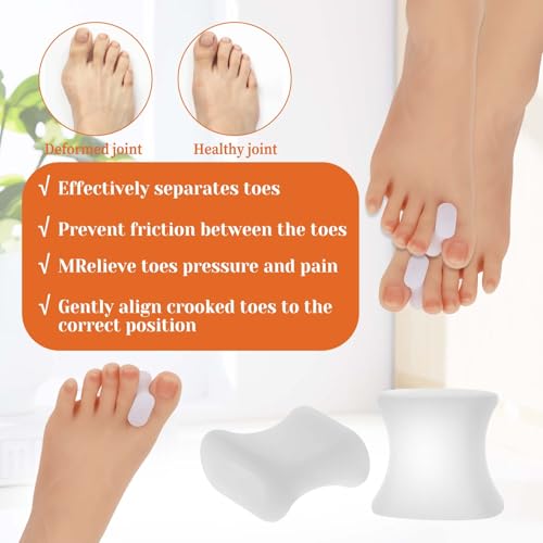12-Piece Bunion Corrector Gel Toe Separators - Soft Toe Spacers