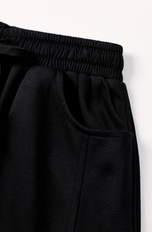 AIFARLD Mens Baggy Sweatpants Wide Leg Casual Sweat Pants with Pockets Elastic Waist Drawstring Relaxed Fit Black