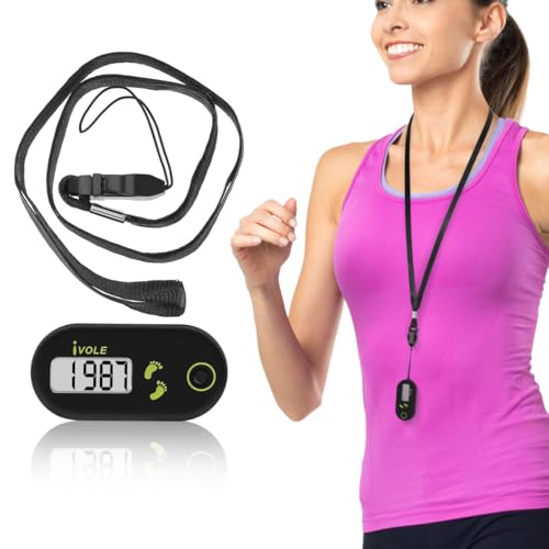 3D Digital Pedometer - Accurate Step Counter with Clip & Lanyard