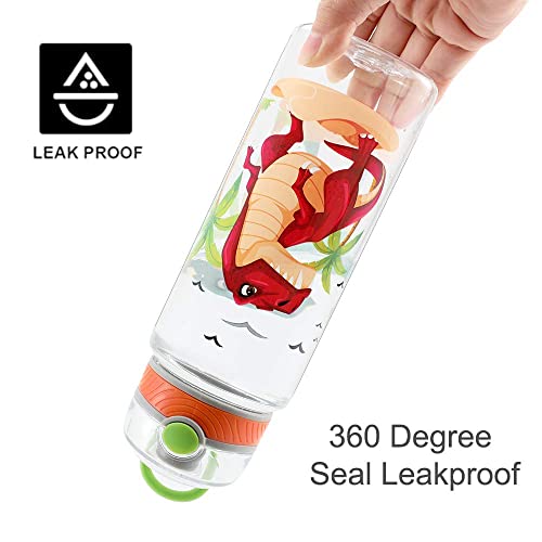 23oz Kids Water Bottle - Dinosaur Design with Chug Lid