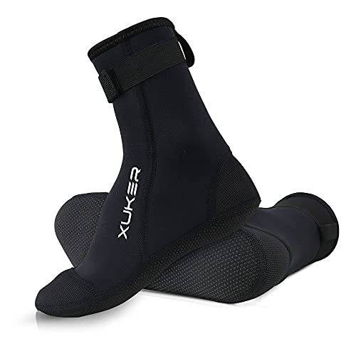 Neoprene Water Socks 3mm - Sand Proof High Cut - Large/Black
