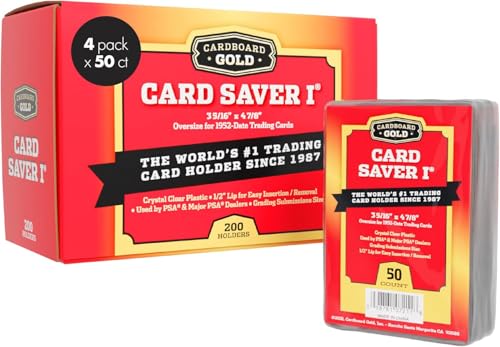 Card Saver 1 - Semi-Rigid Card Holders, 200 Count - Acid-Free Protection