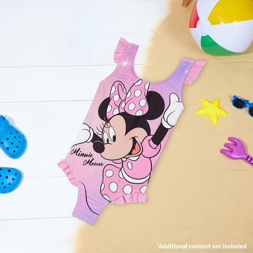Get Trend Toddler Girls One Piece Swimsuit 3-4T Pink Minnie Mouse Beach Pool