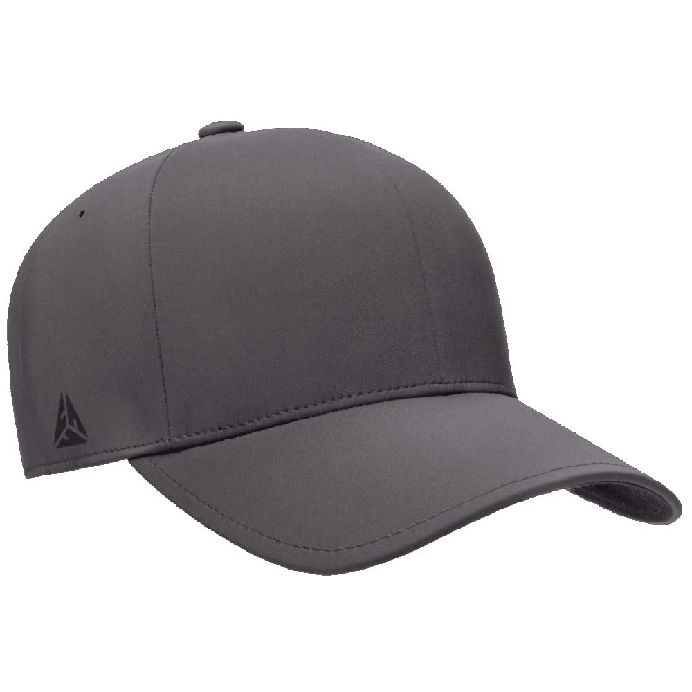 The Hat Pros Flexfit Delta 180 Seamless Stretch-Fitted Hat with 3-Layer Sweatband (Dark Grey, L/XL)