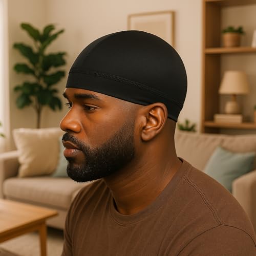 Premium Wave Caps for Men - 2 Pack Compression Durag for Waves