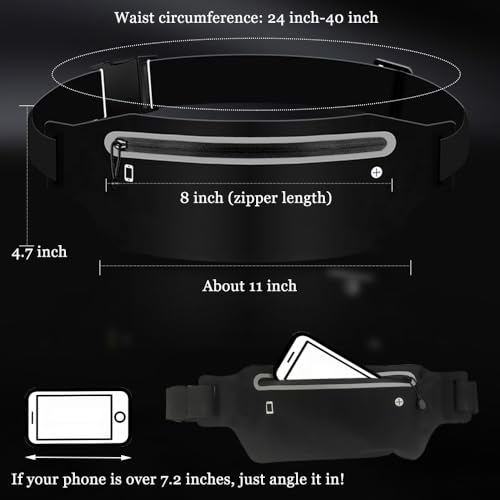 Ultrathin Waterproof Running Belt for Phone - Adjustable Fanny Pack