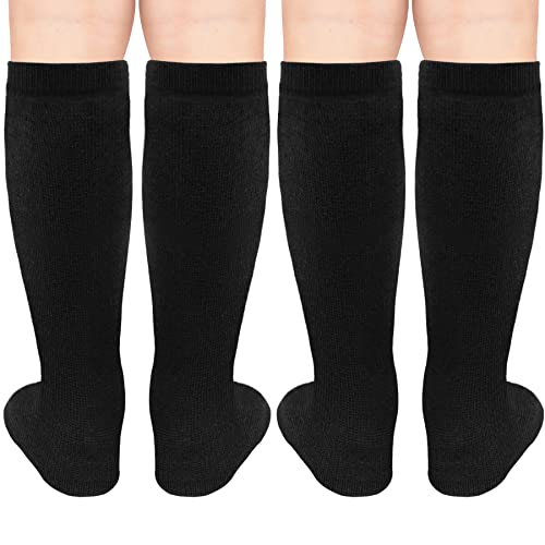 Toddler Soccer & Baseball Socks - 3-6 Years Pure Black