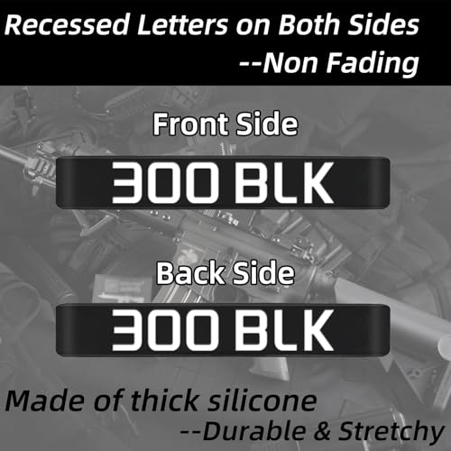 Magazine Marking Bands - 12 Pack with Large '300 BLK' Lettering