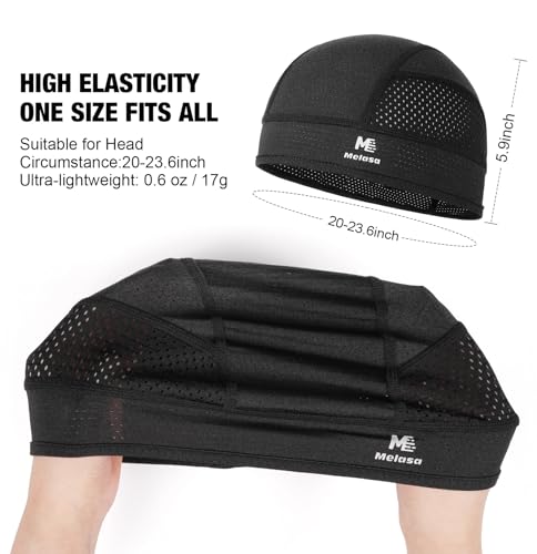 Cooling Skull Cap - Lightweight, Breathable, Quick-Dry - Black, One Size