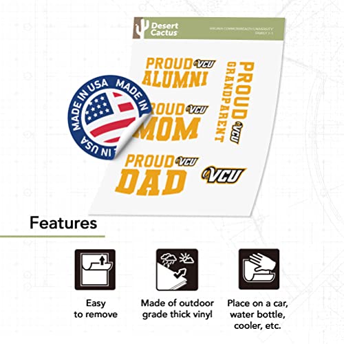 VCU Rams Official Vinyl Sticker Decal for Cars, Laptops & Water Bottles