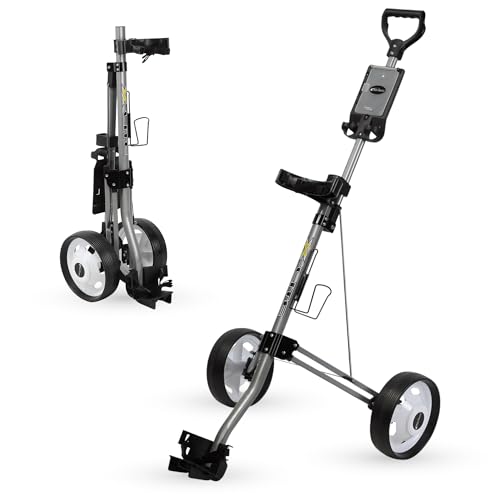 Ultra-Lightweight 2-Wheel Golf Push Cart - Compact & Adjustable