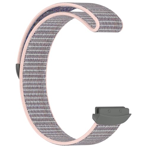 Nylon Hook & Loop Replacement Sport Strap for Fitbit Ace LTE - Pink
