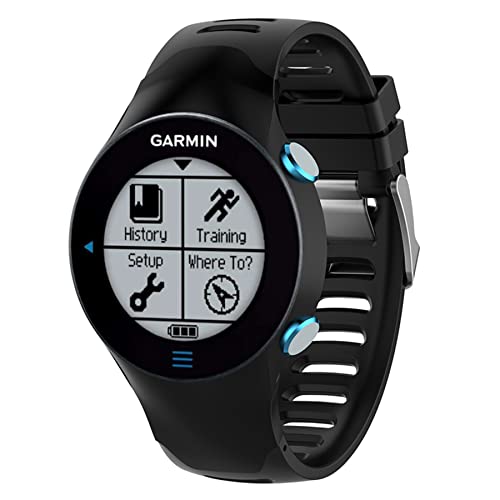 Muovrto Black Silicone Replacement Watch Band for Garmin Approach S3 & Forerunner 610
