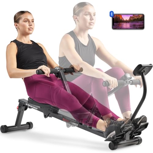 Compact Hydraulic Rower with 12-Level Resistance - Smart