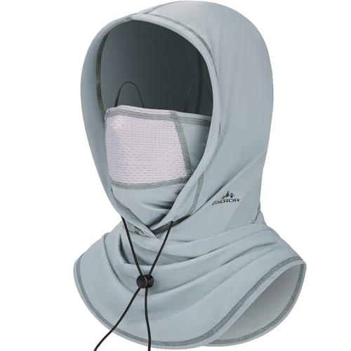 Cooling Breathable Balaclava Face Mask - Light Gray UV Protection