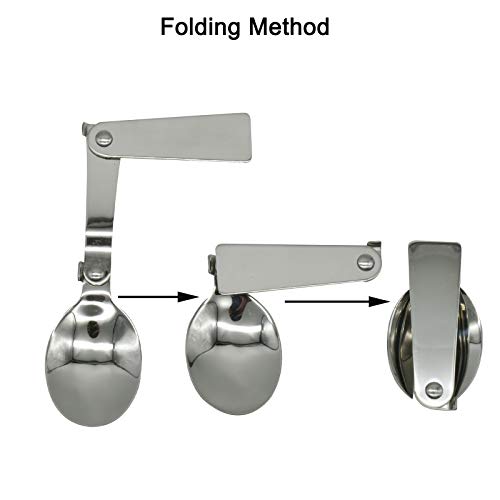 Foldable Stainless Steel Spoon and Fork Set - Portable Camping Utensils