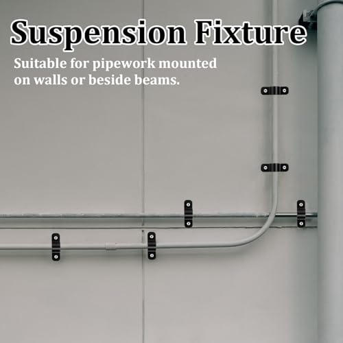 25 Pack 1/2 Inch Pipe Supports Suspension Clamp Pipe 2 Hole Mount Pipes Clamps PVC Pipes Strap Clips Conduit Strap Clamps Cushioned Heavy Duty Conduit Clips for PEX, Copper, CPVC