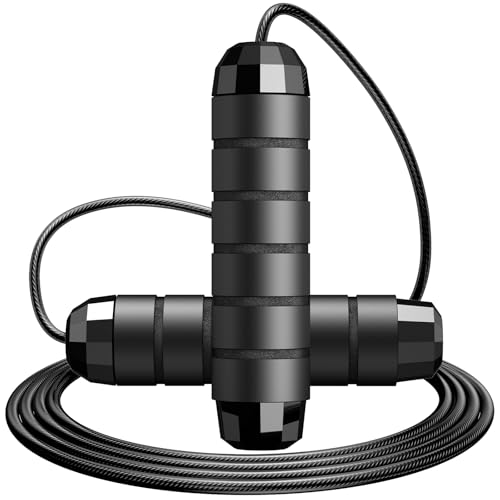 Adjustable Steel Jump Rope for Fitness & Cardio – Tangle-Free, Speed Rope with Foam Handles