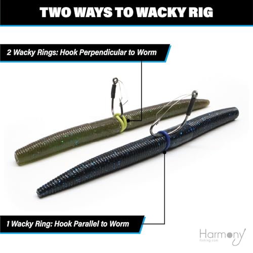 O-Rings for Wacky Rigging Senkos & Worms - 100 Pack Black 4-5”