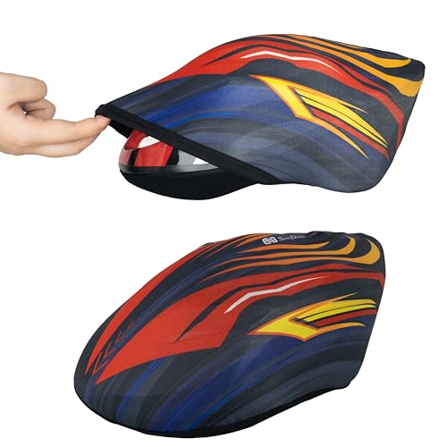 Cycling Helmet Cover - Breathable Stretch Fit with Drawstring - Racing 2