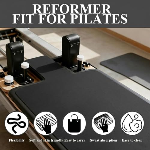 Non-Slip Pilates Reformer Mat Cover - 39" x 24" - Black