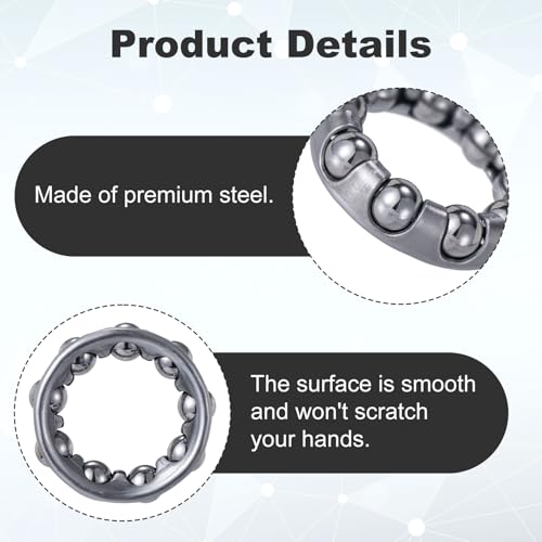 4pcs 1/4" x 9 Balls Bike Crank Bearings - Stainless Steel
