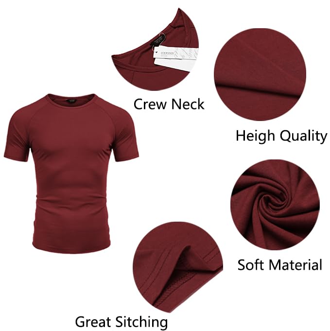 Men's Soft Gym T-Shirt - Large / Wine Red