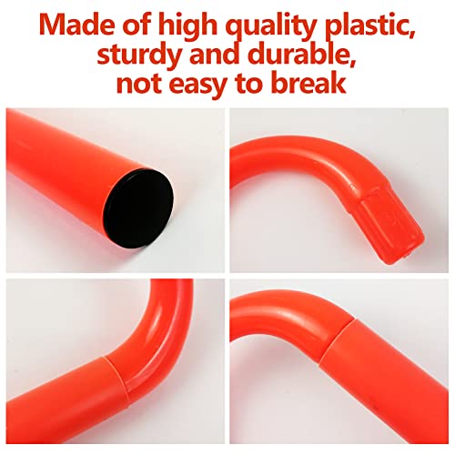6 Pack Agility Speed Training Hurdles - 6" Detachable - Orange